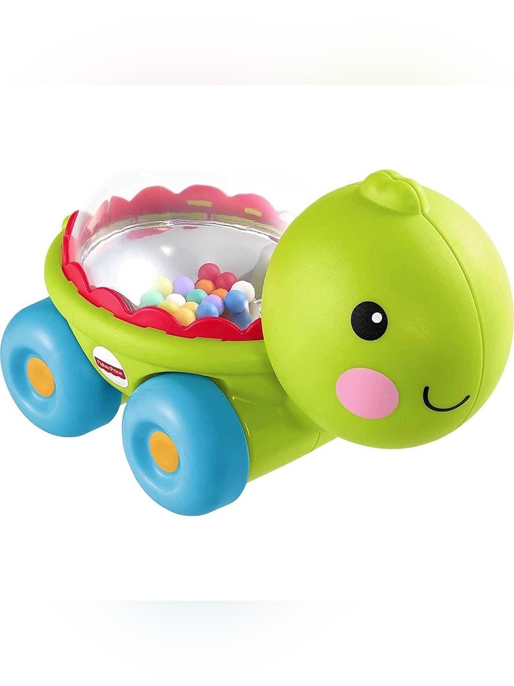 NWT Fisher Price Baby Crawling Toy Poppity Pop Turtle Push Along Vehicle